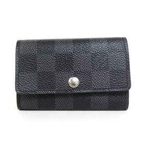 Louis Vuitton LOUIS VUITTON Key Case Damier Graphite Multicle 6 Canvas Black Men's M62662 (1 of 5)