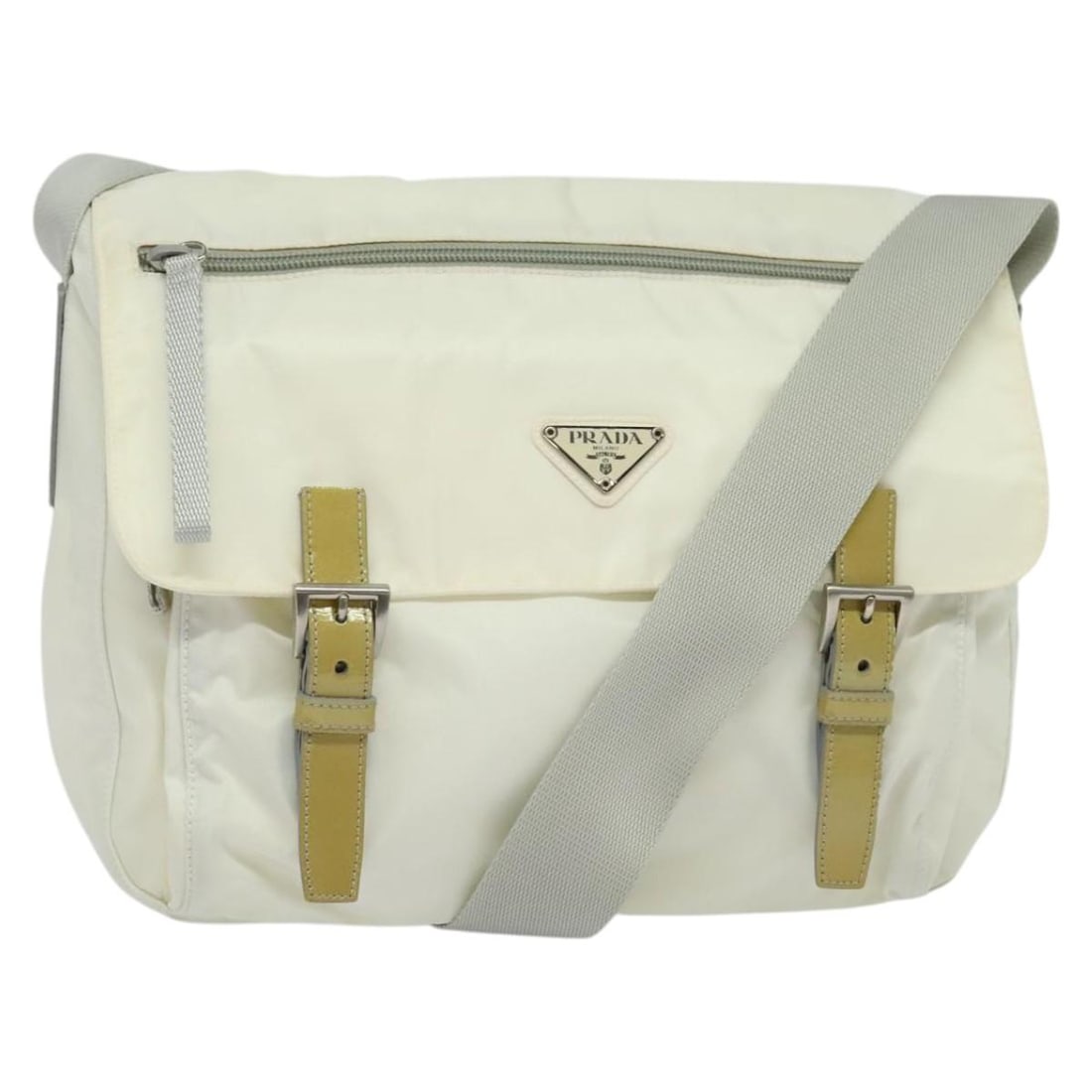 Prada Re-Nylon Ecru Handbag Made in Italy Synthetic Material: Prada Re-Nylon Ecru Handbag Made in Italy Synthetic Material Introducing the Prada Re-Nylon handbag, a stylish accessory crafted from high-quality synthetic material. This elegant ecru bag features di