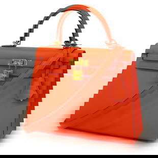 Hermes Handbag Kelly 25 X Vaux Epson Rouge Tomato Ladies: Hermes Handbag Kelly 25 X Vaux Epson Rouge Tomato Ladies Brand: Hermes Type: Handbag, Shoulder bag Material: Epsom leather Hardware Color: Gold Gender: Women Size (HxWxD): 18cm x 25cm x 8.5cm / 7.08''