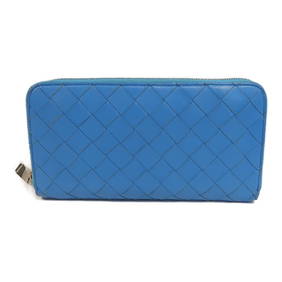Bottega Veneta Intrecciato Blue Calfskin Long Wallet SHW (1 of 19)