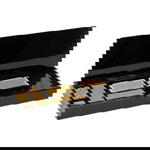 Fendi Vintage Poker Set Black Lucite Luxury Game Collection: Fendi Vintage Poker Set Black Lucite Luxury Game Collection Elevate your game night with this stunning Fendi Vintage Black Lucite Poker Set. This luxurious set includes a beautifully crafted black luc