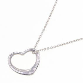 Tiffany Necklace Elsa Peretti Heart SV Sterling Silver 925 Pendant Choker Women's TIFFANY&Co. (1 of 4)