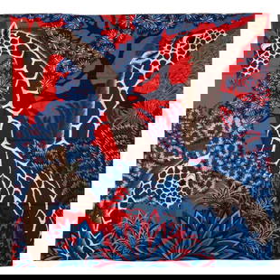 Hermes Three Graces Cashmere Silk Shawl Red Blue 54in Collectible: Hermes Three Graces Cashmere Silk Shawl Red Blue 54in Collectible Introducing the exquisite Hermes Three Graces Cashmere Shawl, a luxurious blend of cashmere and silk crafted in France. This stunning