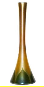 Tiffany Studios Gold Favrile Engraved Art Glass Vase 18 x 6 (1 of 3)
