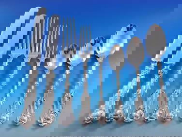 Whiting Imperial Queen Sterling Silver Flatware Set 96 Pcs with Storage Chest (1 of 6)