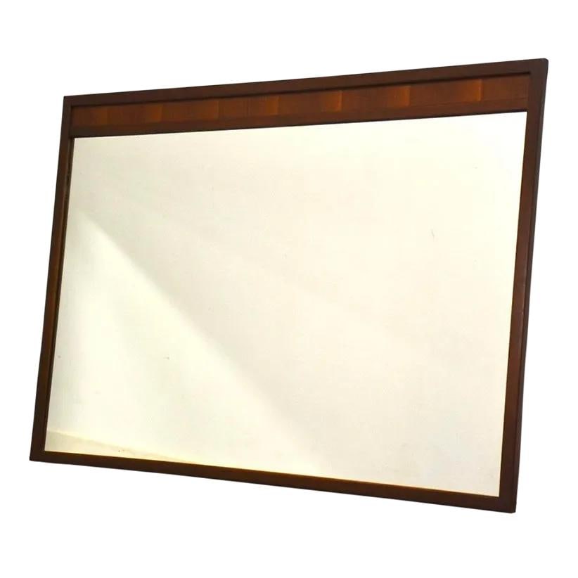 Stylish Walnut Mid Century Modern Mirror 49.75 x 35 Brown: Stylish Walnut Mid Century Modern Mirror 49.75 x 35 Brown Enhance your space with this stylish walnut mid-century modern mirror. Featuring a sleek brown finish, this mirror seamlessly blends functiona