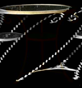 Vintage Regency Global Views Gueridon Table with Gold Finish (1 of 5)
