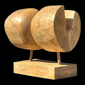 Vintage Boho Wood Abstract Sculpture Freeform Design 21x17x13 (1 of 8)