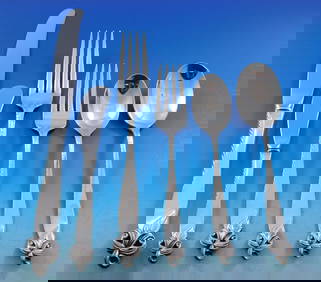 Wallace Orchid Elegance Sterling Silver Flatware Set 72 pcs with Storage Chest (1 of 5)