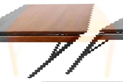 Mid Century Gunlocke Floating Top Walnut Coffee Table 29.5" x 29.5" x 16" (1 of 10)