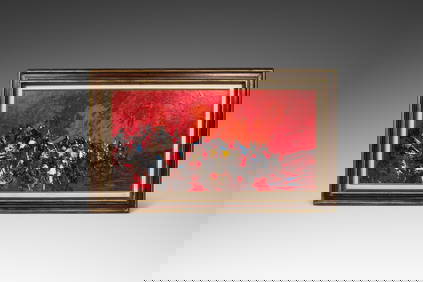 John Kinnear Signed Abstract Expressionist Oil Painting Tales from Ispahan 48x28 (1 of 10)