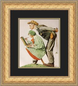 Norman Rockwell The Critic Custom Framed Print 20 x 18 Portrait (1 of 2)