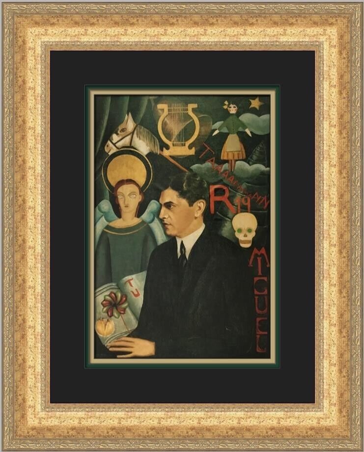 Frida Kahlo Portrait of Miguel N Lira Custom Framed Art Print 21 x 17: Frida Kahlo Portrait of Miguel N Lira Custom Framed Art Print 21 x 17 This custom framed print features the striking portrait titled 'Portrait of Miguel N Lira' by the renowned artist Frida Kahlo. Mea