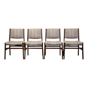 Mid-Century Modern Teak Dining Chairs Set of 4 18.25" Seat Height (1 of 8)
