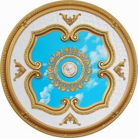 Elegant 43" Light Blue Sky Chandelier Ceiling Medallion ART11 (1 of 2)
