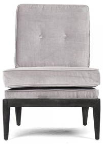 Zentique Lorain Lounge Chair English Traditional Linen Oak 33H 22.5W 30D (1 of 7)