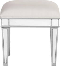 Elegant Lighting Contemporary Dressing Stool 18H Mirrored Finish (1 of 1)