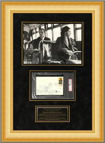Rosa Parks Martin Luther King Sr Signed First Day Cover Framed PSA/DNA 27 x 13 (1 of 7)