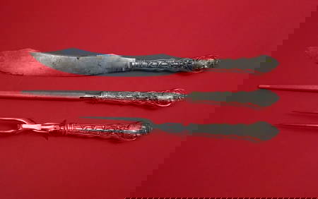 Unger Douvaine Sterling Silver 3-Piece Roast Carving Set (1 of 1)