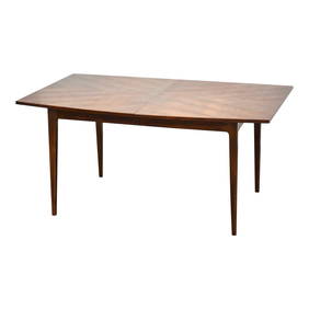 1960s Thomasville Walnut Dining Table with Rosewood Inlay 62x40 (1 of 6)