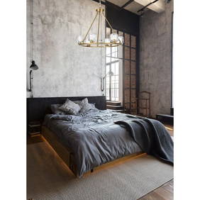Cadence 6 Light Satin Gold Chandelier with Glass Shades 26 Inch (1 of 8)