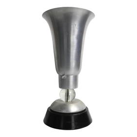 Art Deco Aluminum Table Torchiere Lamp 7.5 x 7.5 x 15 Silver (1 of 7)