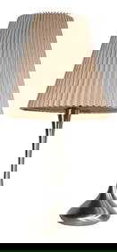 Bill Curry Mid Century Tulip Table Lamp for Lightolier 26.5in Silver Steel 1970s (1 of 10)