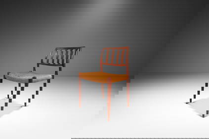Niels Otto Moller Model 83 Teak Dining Chair with Paper Cord Seat Denmark 1960s (1 of 10)