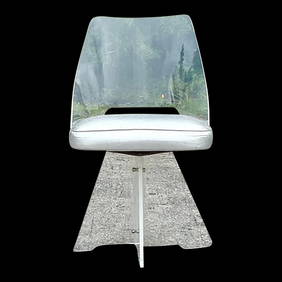 Vintage MCM Lucite Swivel Chair Inspired by Charles Hollis Jones (1 of 5)