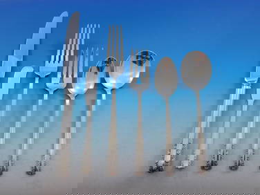 Alvin Chapel Bells Sterling Silver Flatware Set for 12 79 pcs (1 of 10)