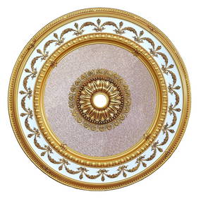 60" Antique Gold Ceiling Medallion Vintage Style with Sparkle (1 of 2)
