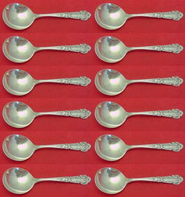 Reed and Barton French Renaissance Sterling Silver Soup Spoon Set 12pcs 5 7/8" (1 of 3)