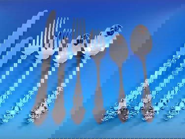 Reed & Barton Grande Renaissance Sterling Silver Flatware Set 79 pcs Service for 12 (1 of 10)