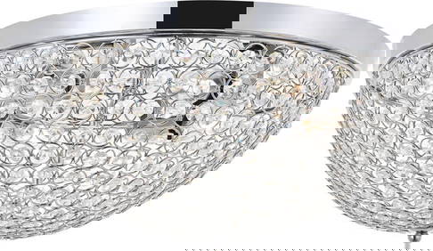 Elegant Lighting Taye Modern Chrome Flush Mount Ceiling Light 8H 18W 18D (1 of 1)