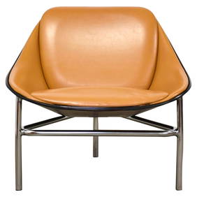 1980s Directional Chrome Walnut Lounge Chair Mid Century Modern (1 of 9)