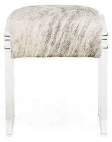 Zentique French Country Ivory Cushion Vanity Stool 19H 16W 15D (1 of 3)