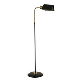 Mid Century Modern Black Brass Floor Lamp 47.5 Tall 17.5 Wide (1 of 6)