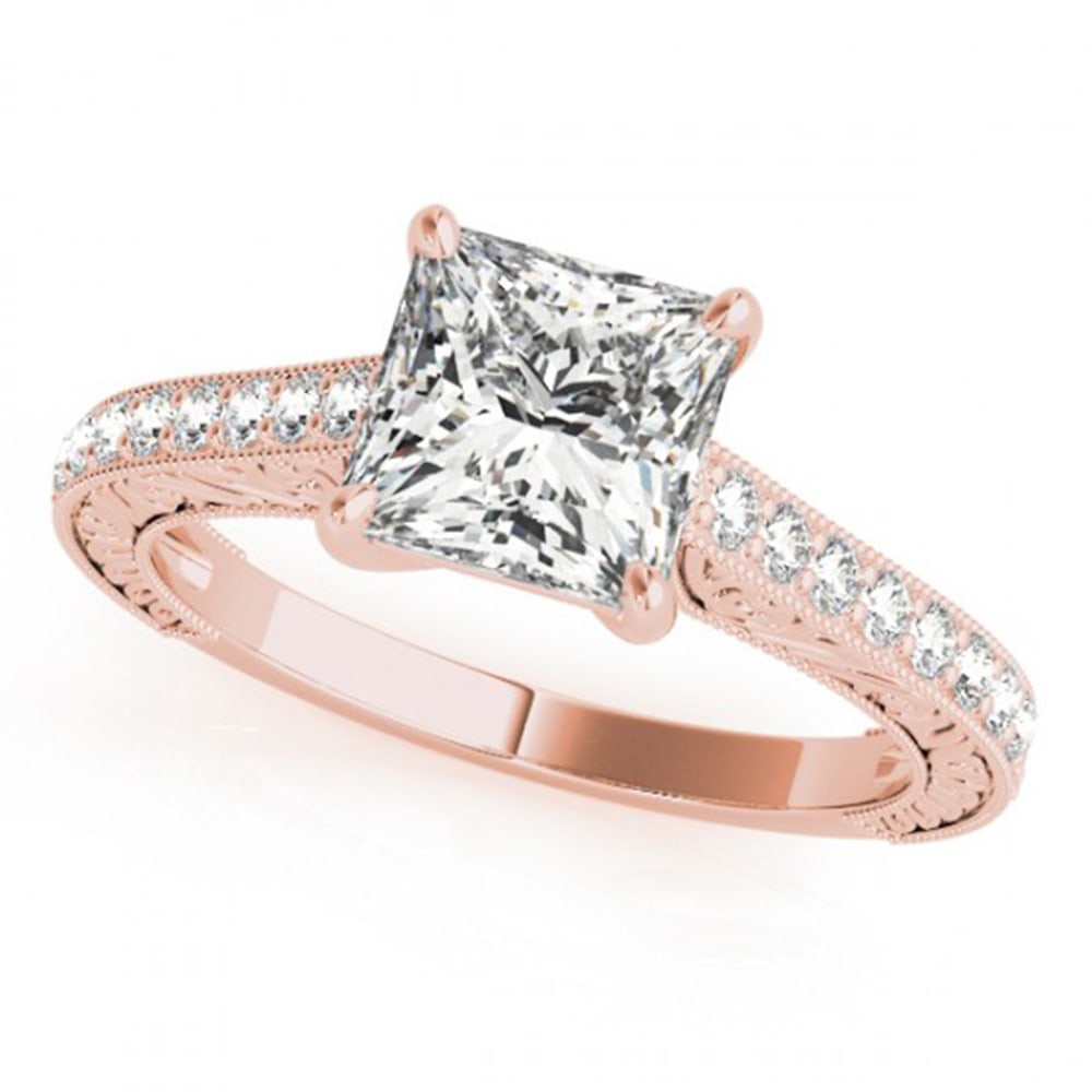 0.8 ctw Certified VS/SI Princess Diamond Ring 14k Rose Gold: 0.8 ctw Certified VS/SI Princess Diamond Ring 14k Rose Gold 0.8 ctw Certified VS/SI Princess Diamond Ring 14k Rose Gold Designer Brand Luxury Jewelrymade in the USA Suggested Retail Price: $6150 . Ite