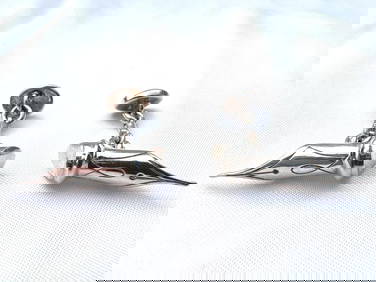 English Sterling Silver Cufflinks Gifted to Burl Osborne (1 of 11)