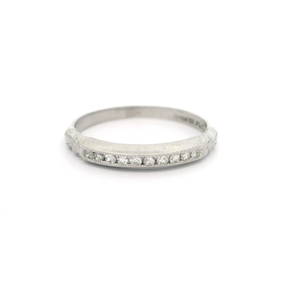 Antique Art Deco Platinum Diamond Channel Set Band Ring (1 of 12)