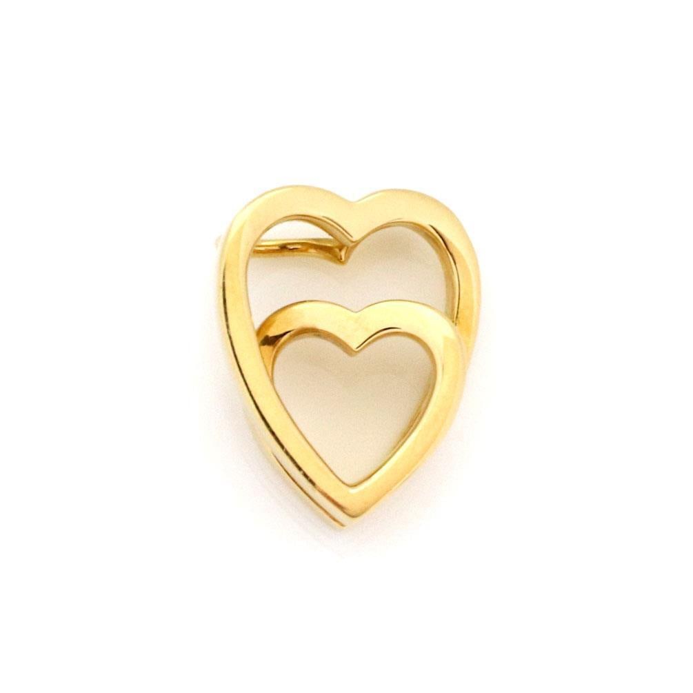 Cartier Double Interlaced Heart Pendant 18k Yellow Gold: Cartier Double Interlaced Heart Pendant 18k Yellow Gold This exquisite Cartier Double Heart Pendant is a stunning piece crafted from 18k yellow gold, showcasing a polished finish. The design features