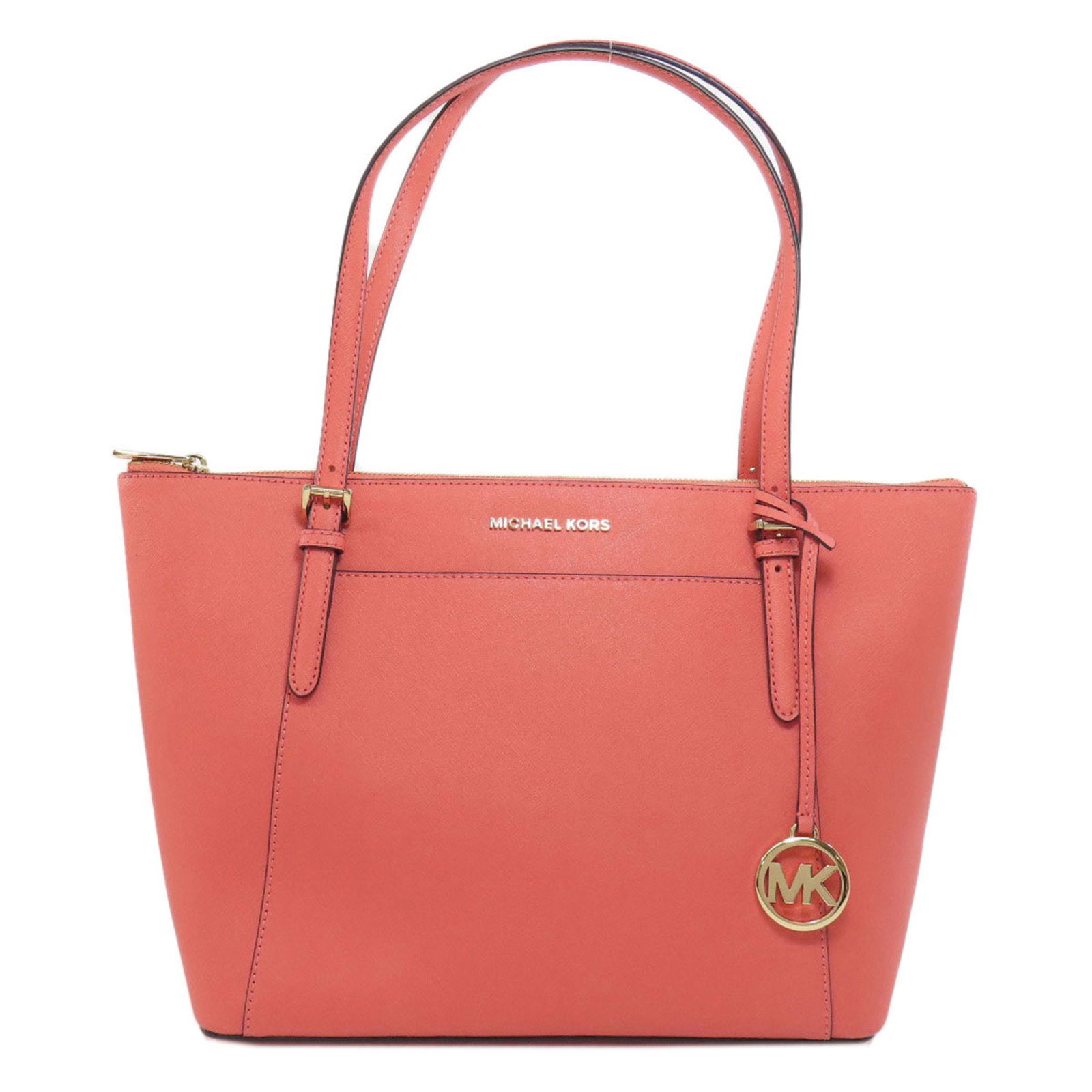 Michael Kors Pink Leather Tote Bag 10.43 x 16.33 x 4.72: Michael Kors Pink Leather Tote Bag 10.43 x 16.33 x 4.72 This elegant Michael Kors Leather Tote Bag is designed for women who appreciate style and functionality. Crafted from high-quality leather, this