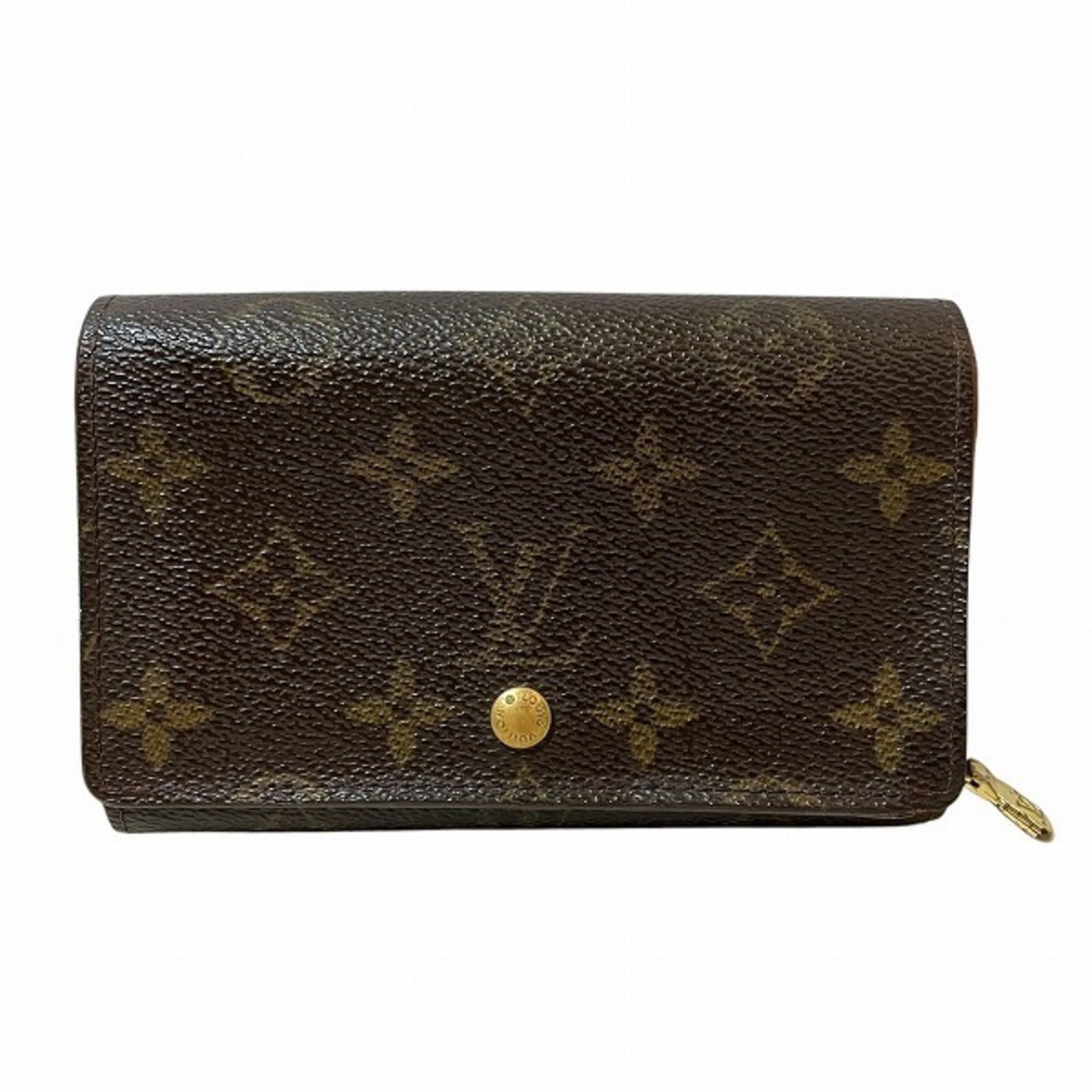 Louis Vuitton Monogram Bi-fold Wallet M61730 for Men and Women: Louis Vuitton Monogram Bi-fold Wallet M61730 for Men and Women This Louis Vuitton Monogram Porte Monnaie Tresor M61730 bi-fold wallet is a stylish accessory suitable for both men and women. Crafted fr