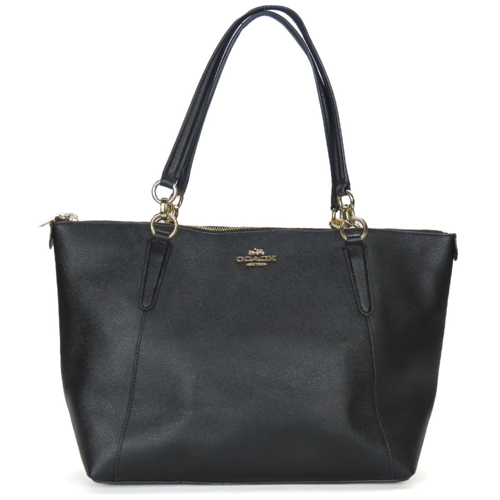 Coach Tote Bag Leather Black Women's: Coach Tote Bag Leather Black Women's This elegant Coach Tote Bag is crafted from high-quality black leather, designed specifically for women. Featuring two sturdy handles and a secure zip closure, thi