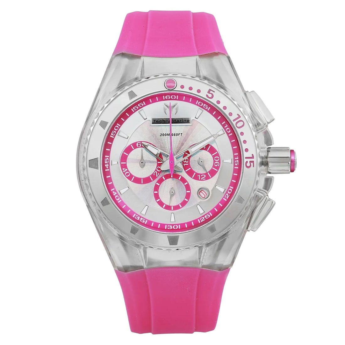TechnoMarine Cruise Lipstick Fuchsia 40mm Quartz Ladies Watch Gray Dial Pink Band: TechnoMarine Cruise Lipstick Fuchsia 40mm Quartz Ladies Watch Gray Dial Pink Band Experience the vibrant style of the Technomarine Cruise Lipstick Fuchsia Ladies Watch. This sporty wristwatch features