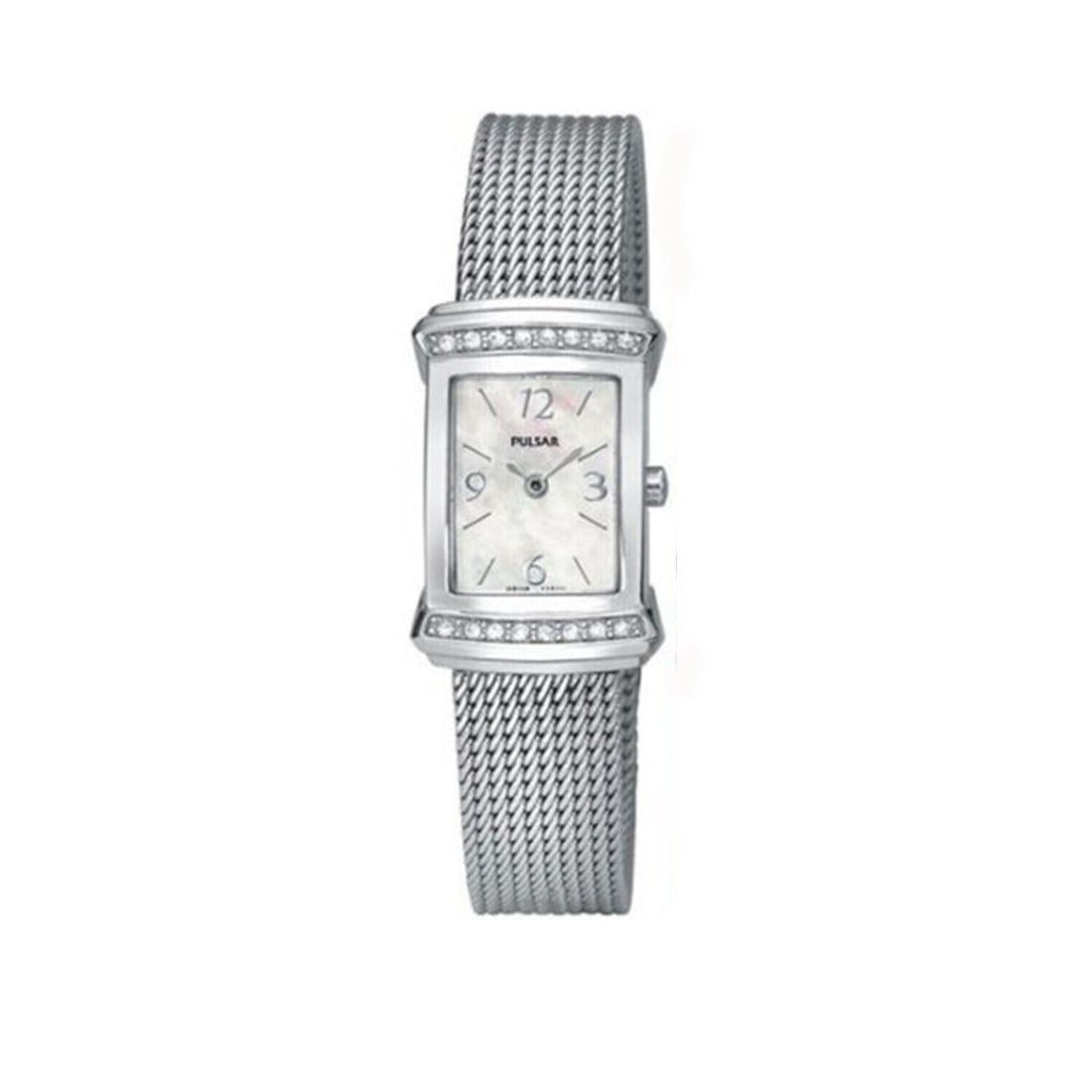 Pulsar Ladies Quartz Watch MOP Dial Stainless Steel Bracelet PEG641: Pulsar Ladies Quartz Watch MOP Dial Stainless Steel Bracelet PEG641 This Pulsar Ladies Watch combines elegance and functionality with its stunning Mother Of Pearl dial and stylish stainless steel brac