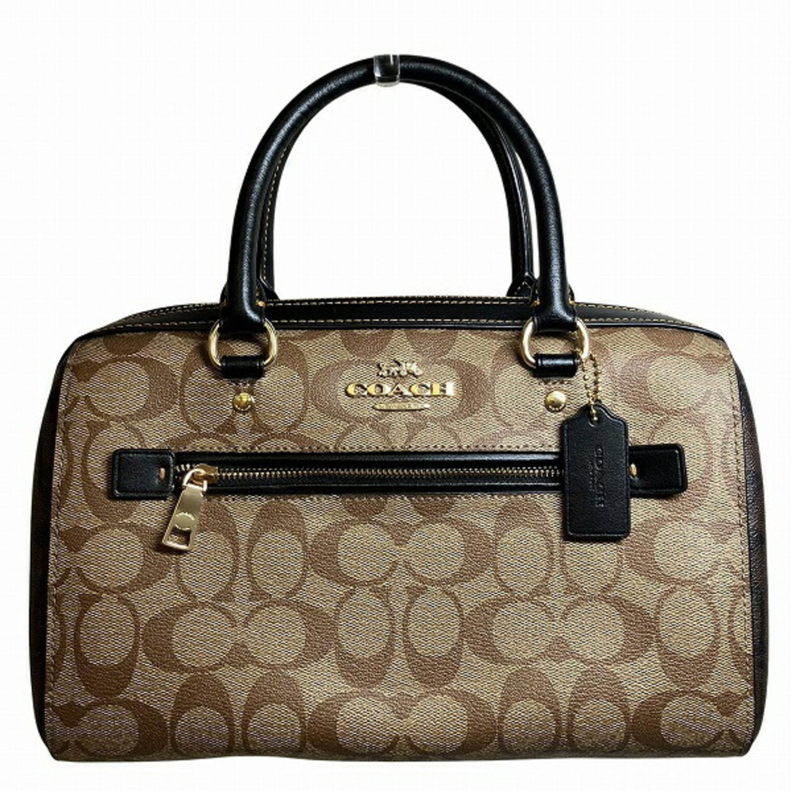 Coach Signature Block Drawer Women's Shoulder Bag Brown: Coach Signature Block Drawer Women's Shoulder Bag Brown Elevate your style with the COACH Signature Block Drawer Satchel, a chic shoulder bag designed for women. Crafted from the iconic Signature line
