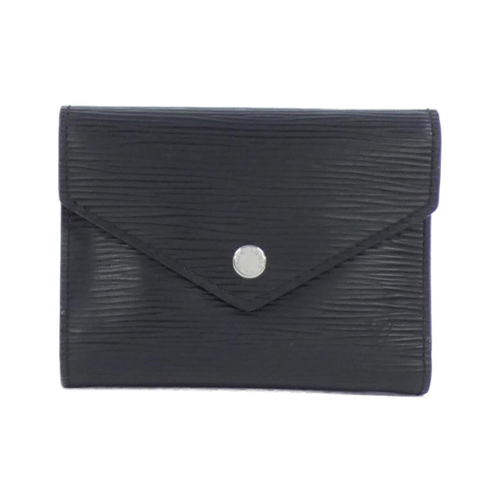 Louis Vuitton Epi Portefeuille Victorine Wallet Black Calfskin 9cm x 12cm x 2cm: Louis Vuitton Epi Portefeuille Victorine Wallet Black Calfskin 9cm x 12cm x 2cm Introducing the Louis Vuitton Epi Portefeuille Victorine Wallet, expertly crafted from premium black calfskin leather. T