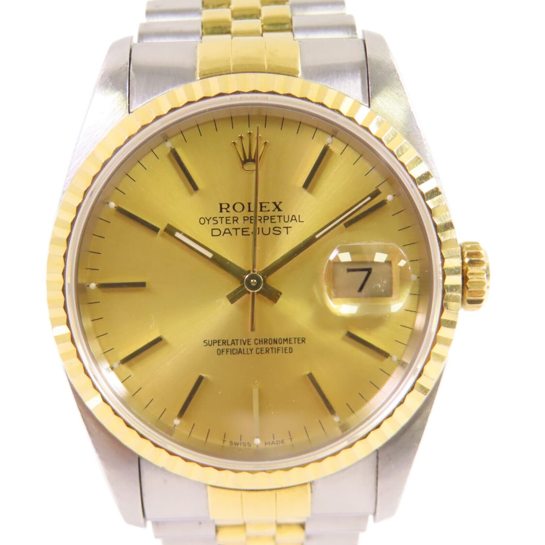 ROLEX Datejust 16233 Automatic Watch K18 Yellow Gold Stainless Steel: ROLEX Datejust 16233 Automatic Watch K18 Yellow Gold Stainless Steel This exquisite ROLEX Datejust Automatic Watch features a stunning combination of K18 yellow gold and stainless steel. With an autom