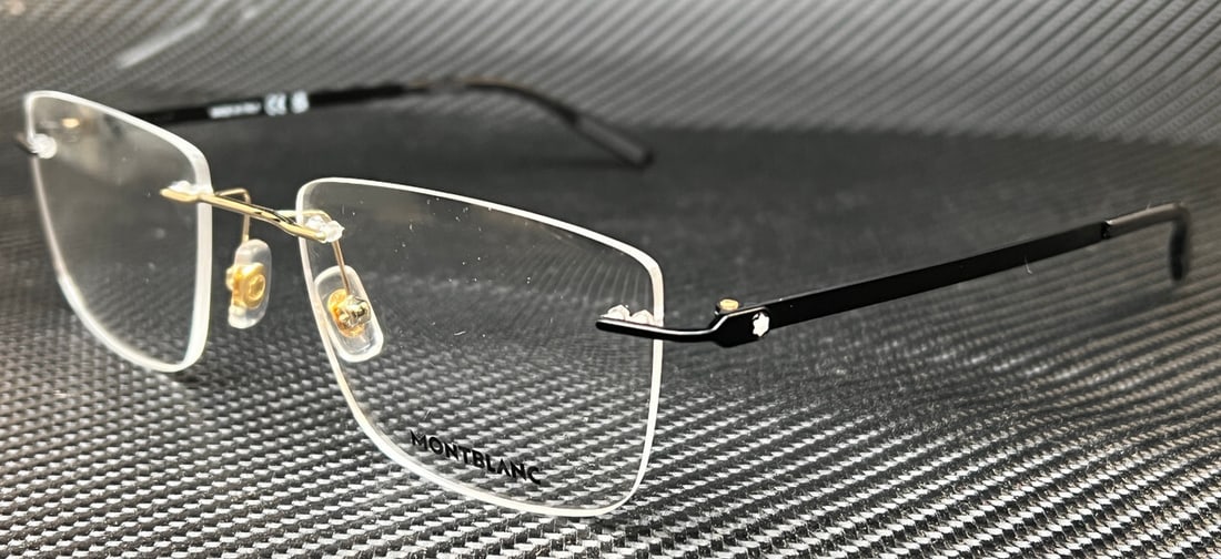 Mont Blanc MB0281O 006 Black Men's Large Eyeglasses: Mont Blanc MB0281O 006 Black Men's Large Eyeglasses Introducing the Mont Blanc MB0281O 006, a sophisticated pair of black eyeglasses designed for men. These large eyeglasses combine style and function